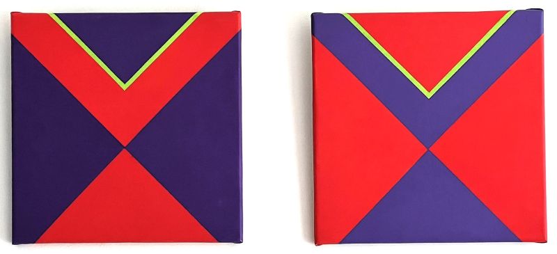 Signal 2 x 40 x 40 cm RED